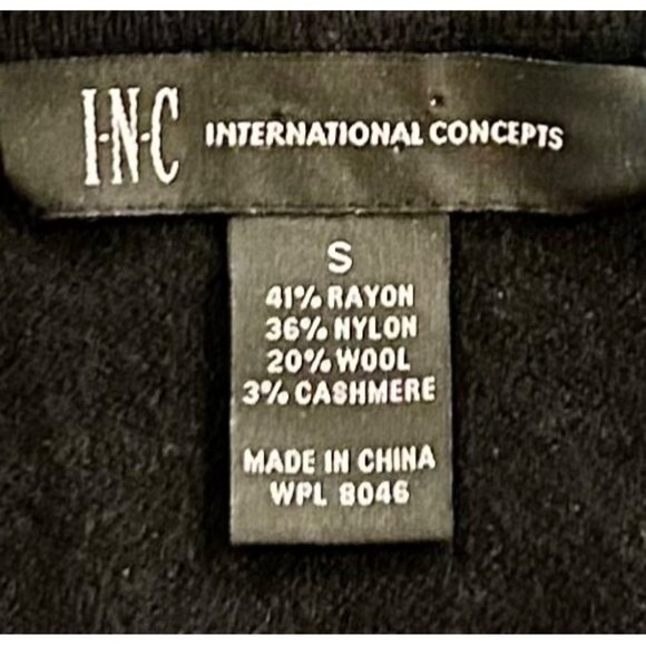 Women's Wool Cashmere Blend Black Cowl Neck Tunic Sweater Size SMALL - Picture 3 of 7